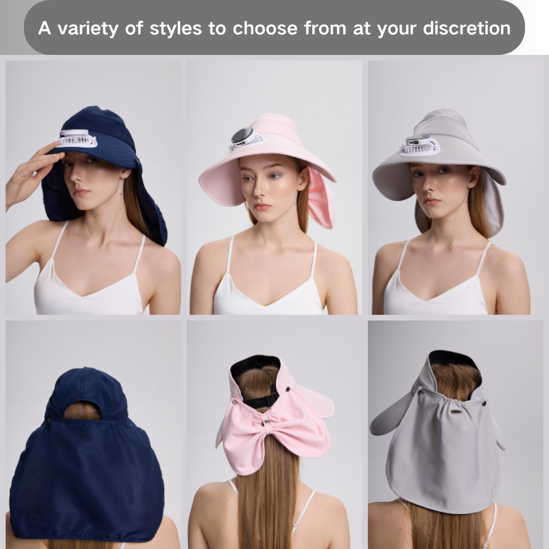 Smart Solar Fan Hat - Wearable Air Conditioner with 360Β° Sun Protection