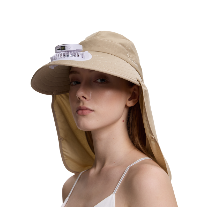 Smart Solar Fan Hat - Wearable Air Conditioner with 360Β° Sun Protection