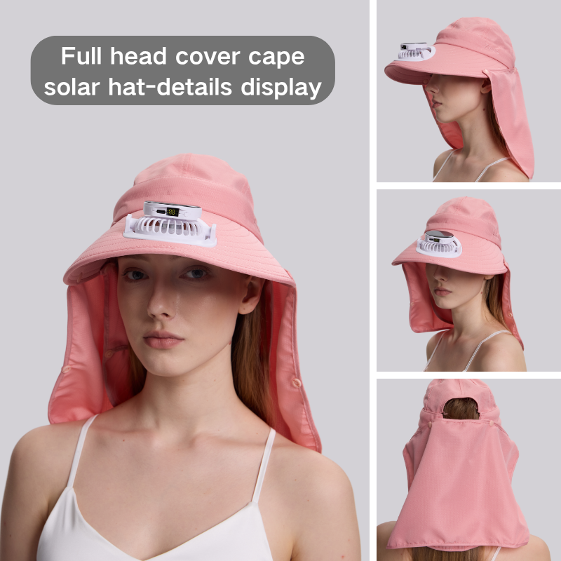 Smart Solar Fan Hat - Wearable Air Conditioner with 360Β° Sun Protection