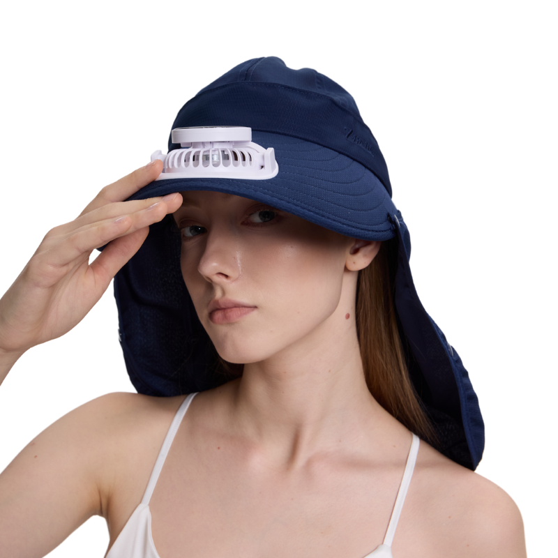 Smart Solar Fan Hat - Wearable Air Conditioner with 360Β° Sun Protection