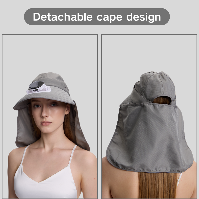 Smart Solar Fan Hat - Wearable Air Conditioner with 360Β° Sun Protection