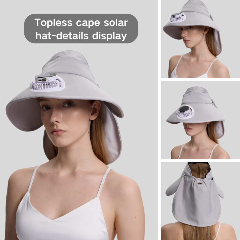 Smart Solar Fan Hat - Wearable Air Conditioner with 360Β° Sun Protection