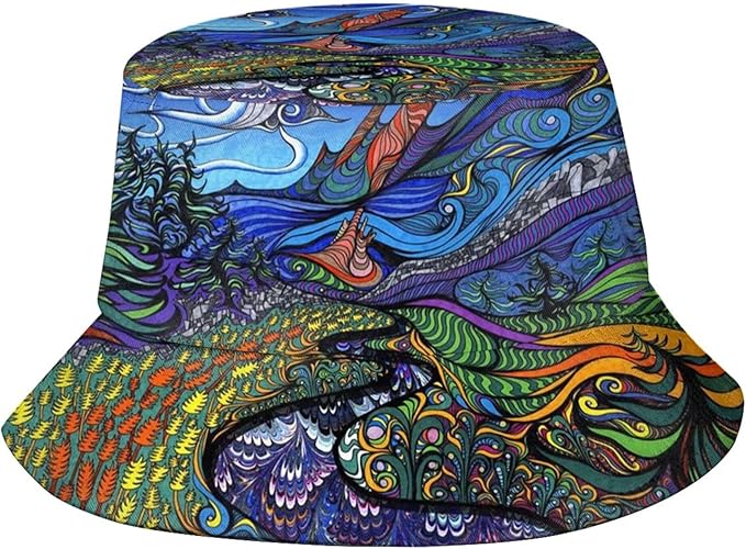 Creative Print Bucket Hats - Artistic & Quirky Design Collection