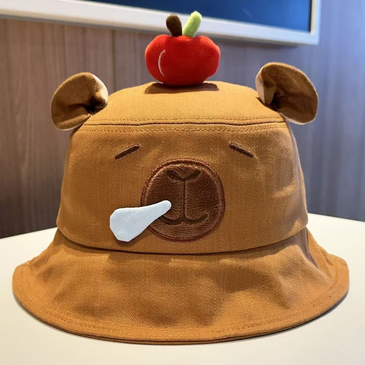 Adorable 3D Animal Bucket Hats - Kawaii Capybara & Frog Characters